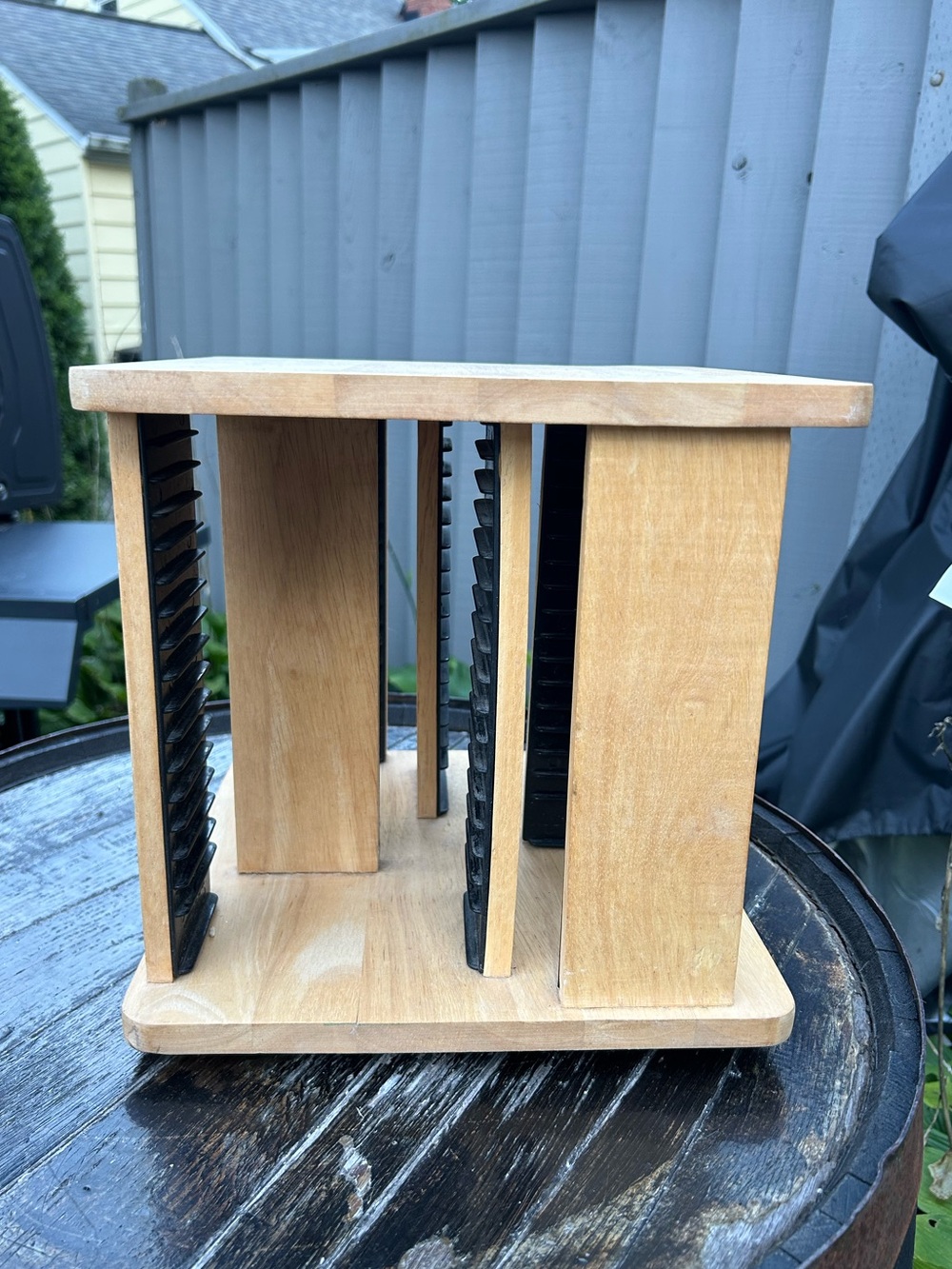 vintage tabletop rotating CD carousel rack Lazy Susan